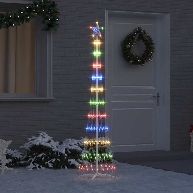 Vidaxxl Sapin de Noël LED avec 230 LED multicolores 51 x 51 x 190 cm métal