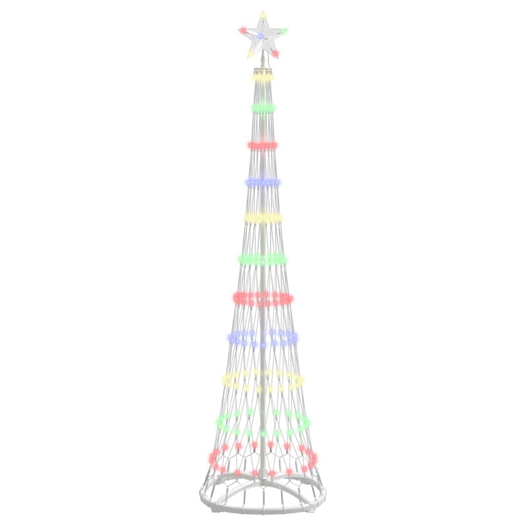 Vidaxxl Sapin de Noël LED avec 230 LED multicolores 51 x 51 x 190 cm métal