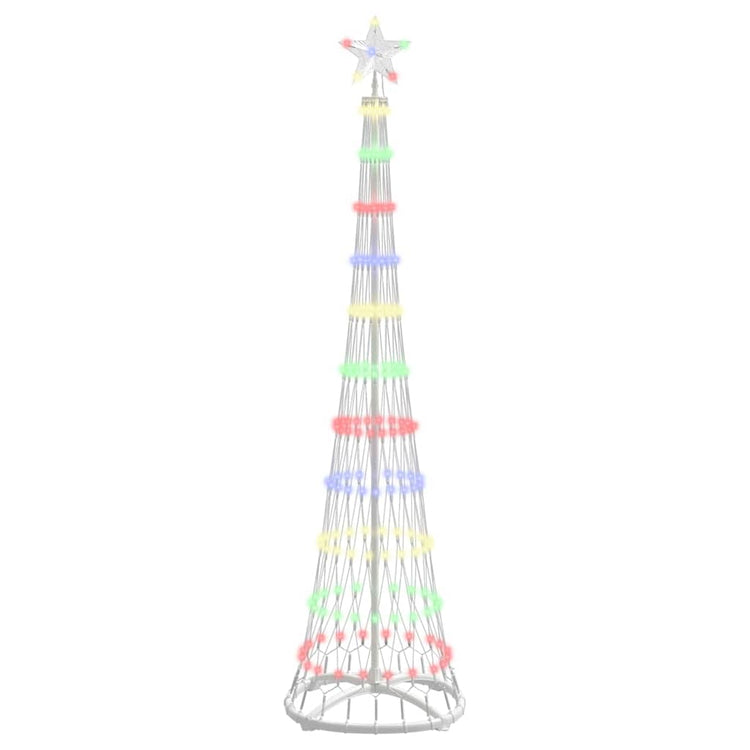 Vidaxxl Sapin de Noël LED avec 230 LED multicolores 51 x 51 x 190 cm métal