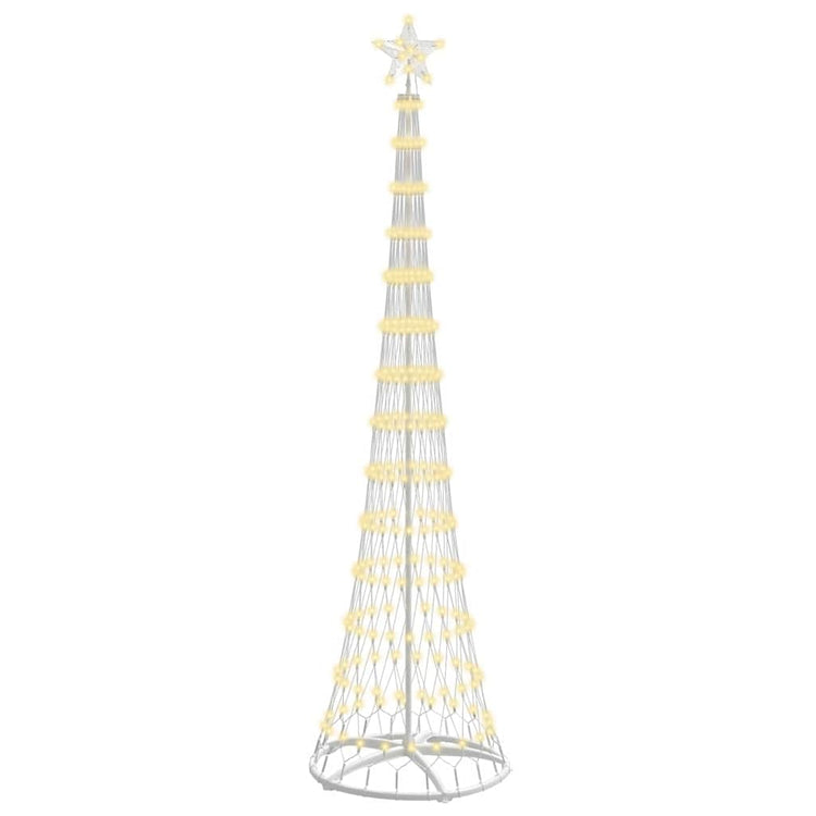 Vidaxxl Sapin de Noël LED avec 290 LED blanc chaud 70 x 70 x 250 cm métal