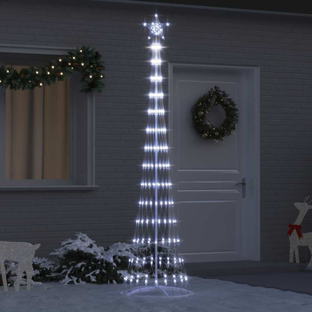 Vidaxxl Sapin de Noël LED avec 290 LED blanc froid 70 x 70 x 250 cm métal