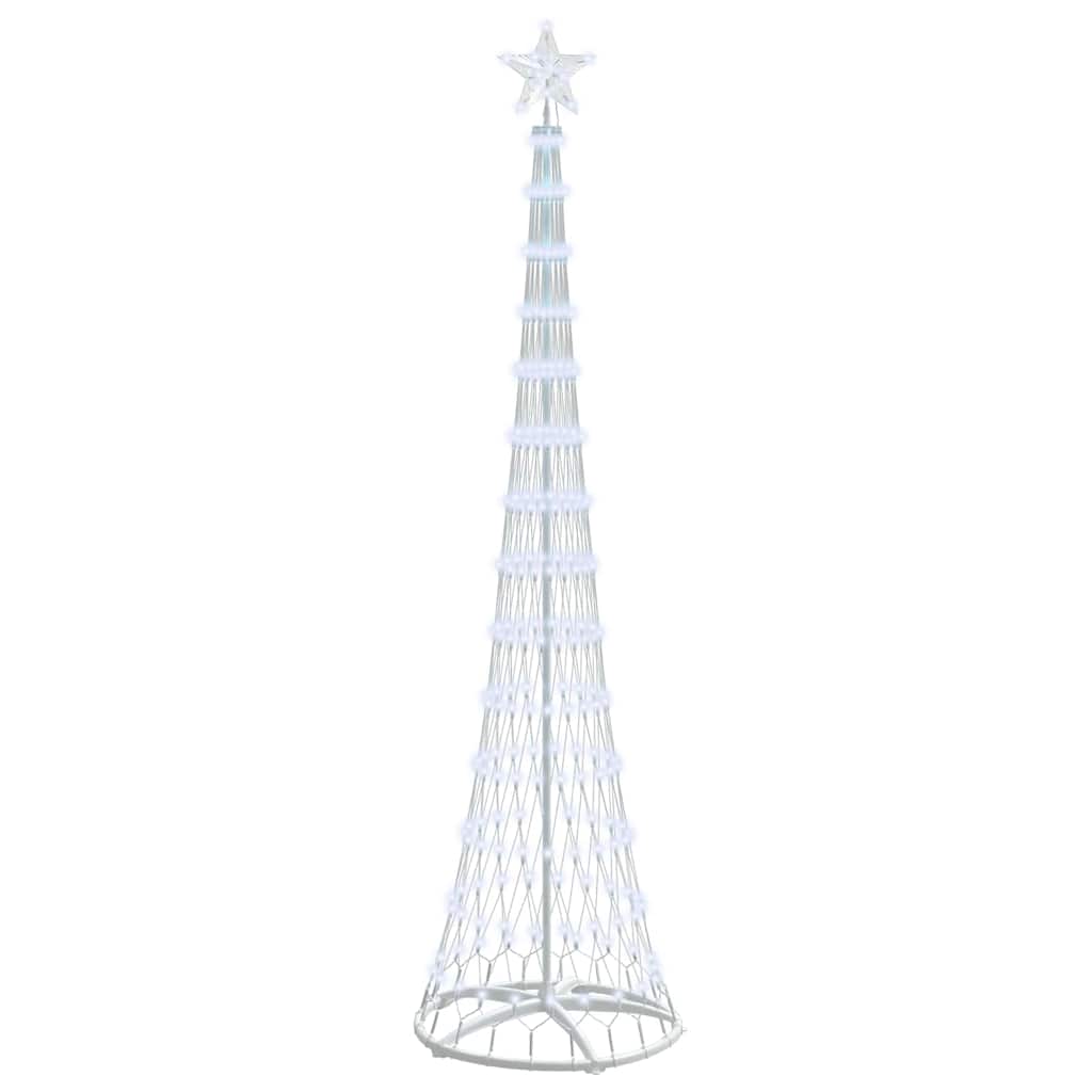 Vidaxxl Sapin de Noël LED avec 290 LED blanc froid 70 x 70 x 250 cm métal
