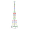Vidaxxl Sapin de Noël LED avec 290 LED multicolores 70 x 70 x 250 cm métal