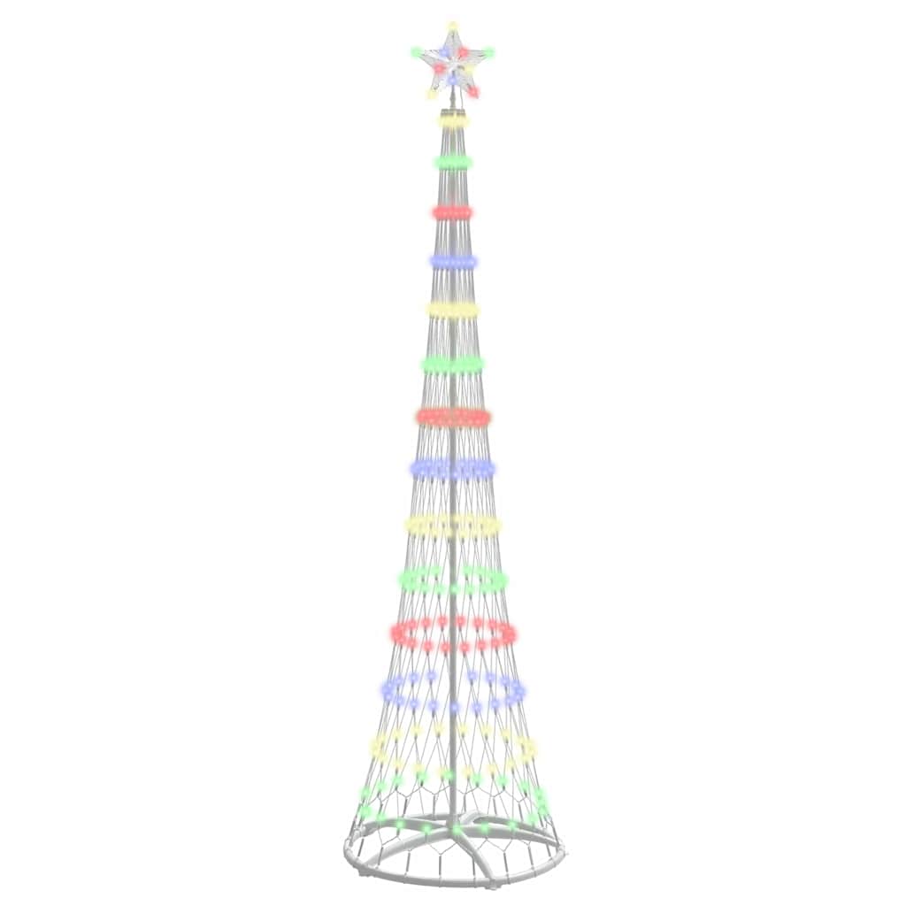 Vidaxxl Sapin de Noël LED avec 290 LED multicolores 70 x 70 x 250 cm métal