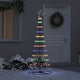 VidaXL Sapin de Noël LED avec 230 LED multicolores 184,5 cm en métal