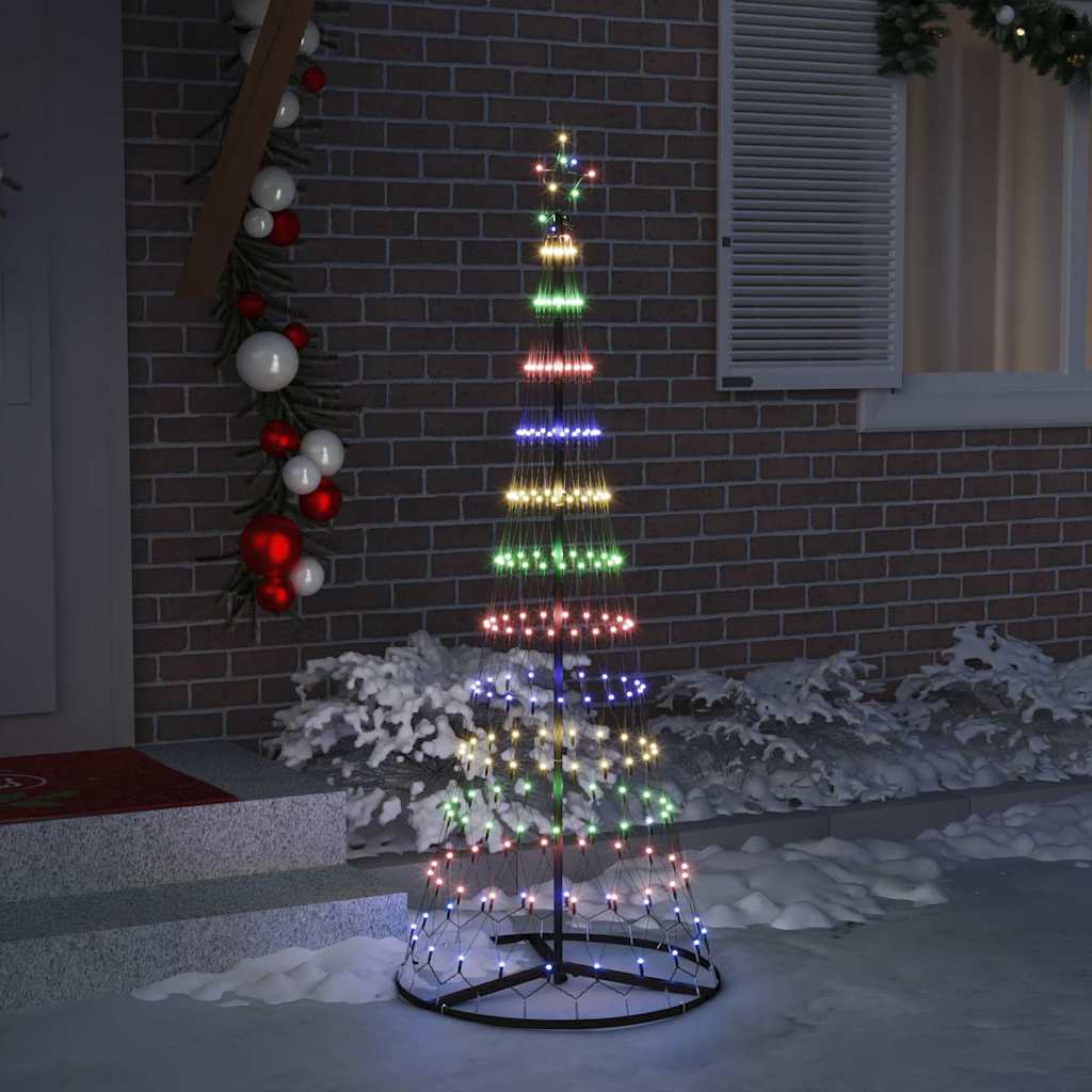 VidaXL Sapin de Noël LED avec 230 LED multicolores 184,5 cm en métal