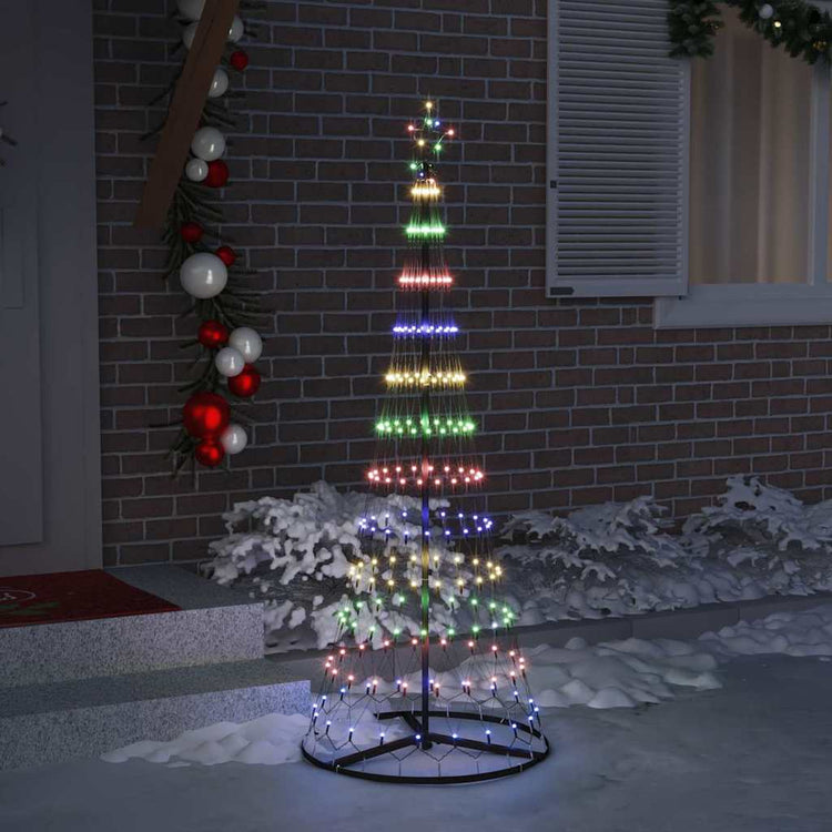 VidaXL Sapin de Noël LED avec 230 LED multicolores 184,5 cm en métal