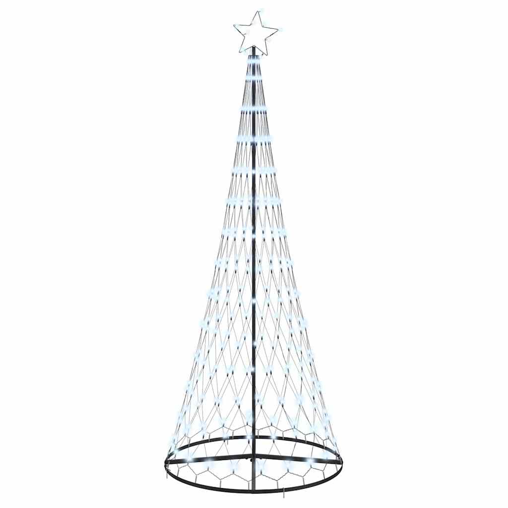 VidaXL Sapin de Noël LED avec 295 LED avec métal blanc froid standard 250 cm
