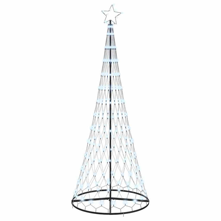 VidaXL Sapin de Noël LED avec 295 LED avec métal blanc froid standard 250 cm