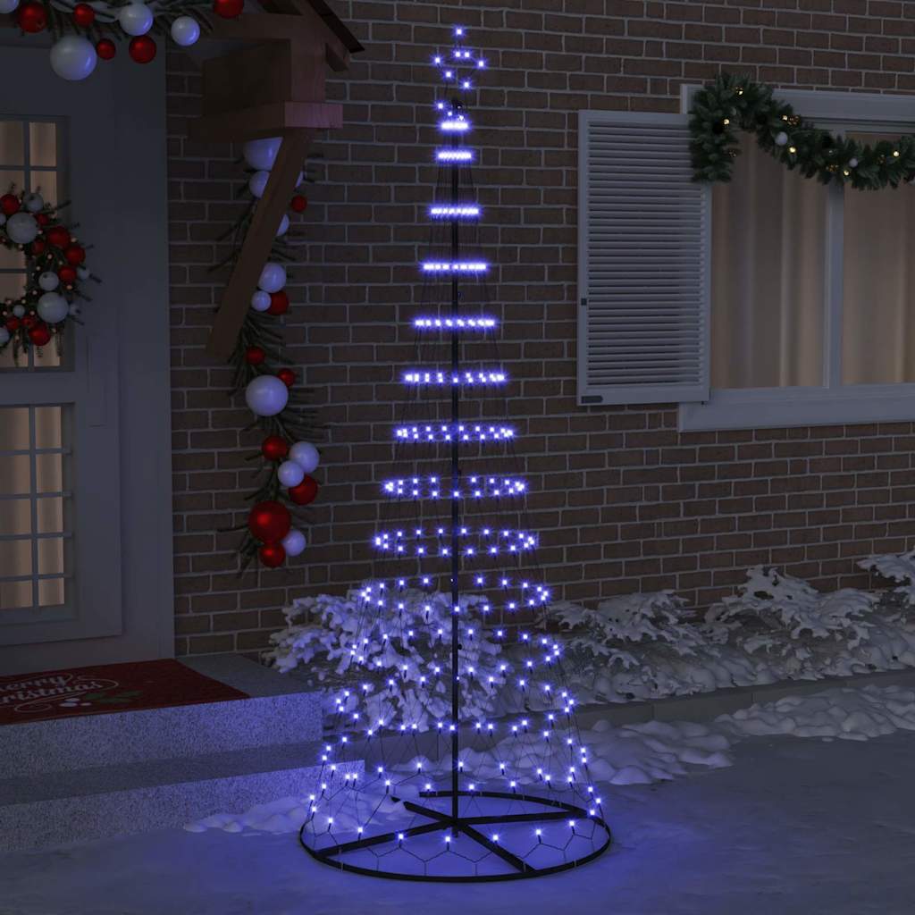 VidaXL Sapin de Noël LED avec 295 LED avec métal bleu standard 250 cm