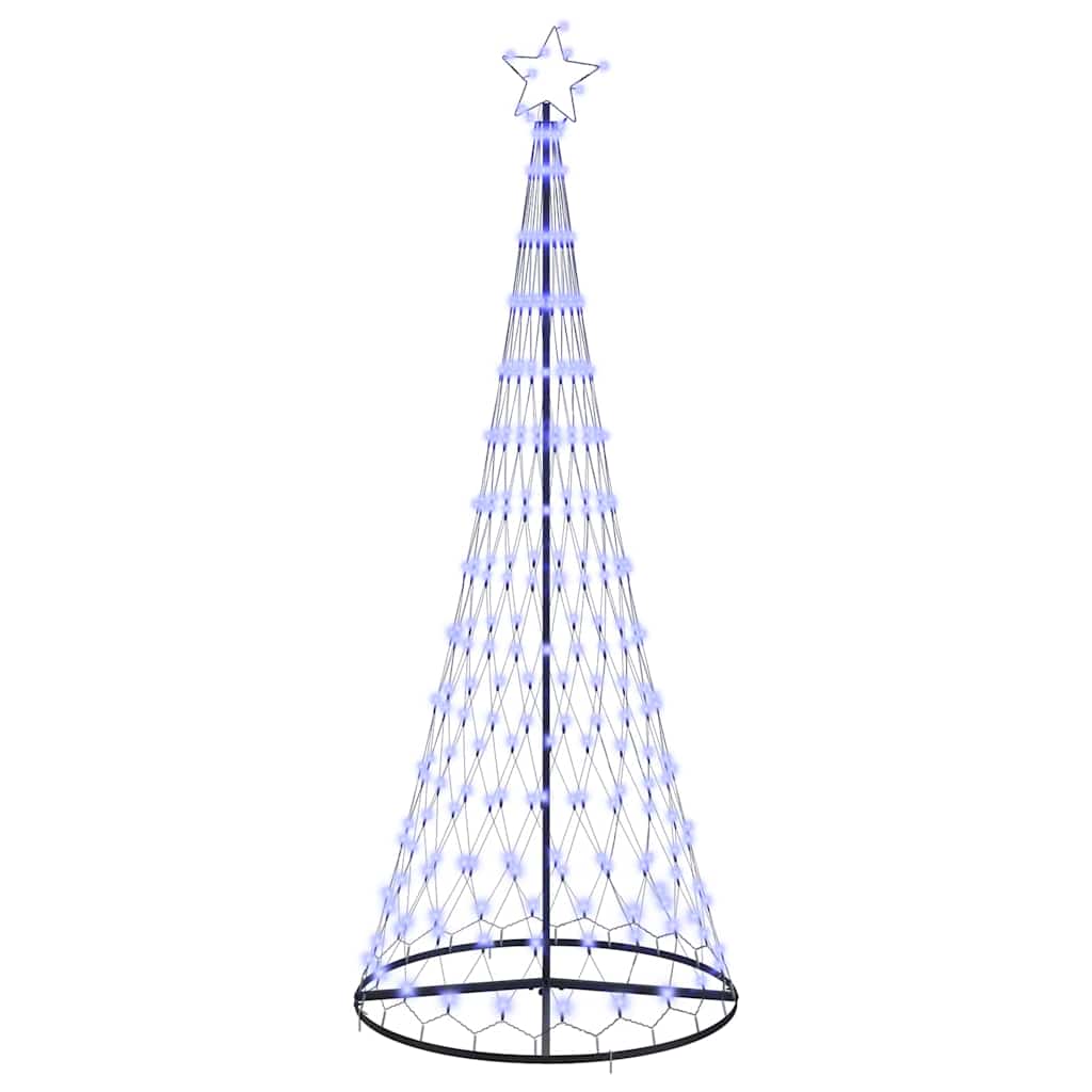 VidaXL Sapin de Noël LED avec 295 LED avec métal bleu standard 250 cm