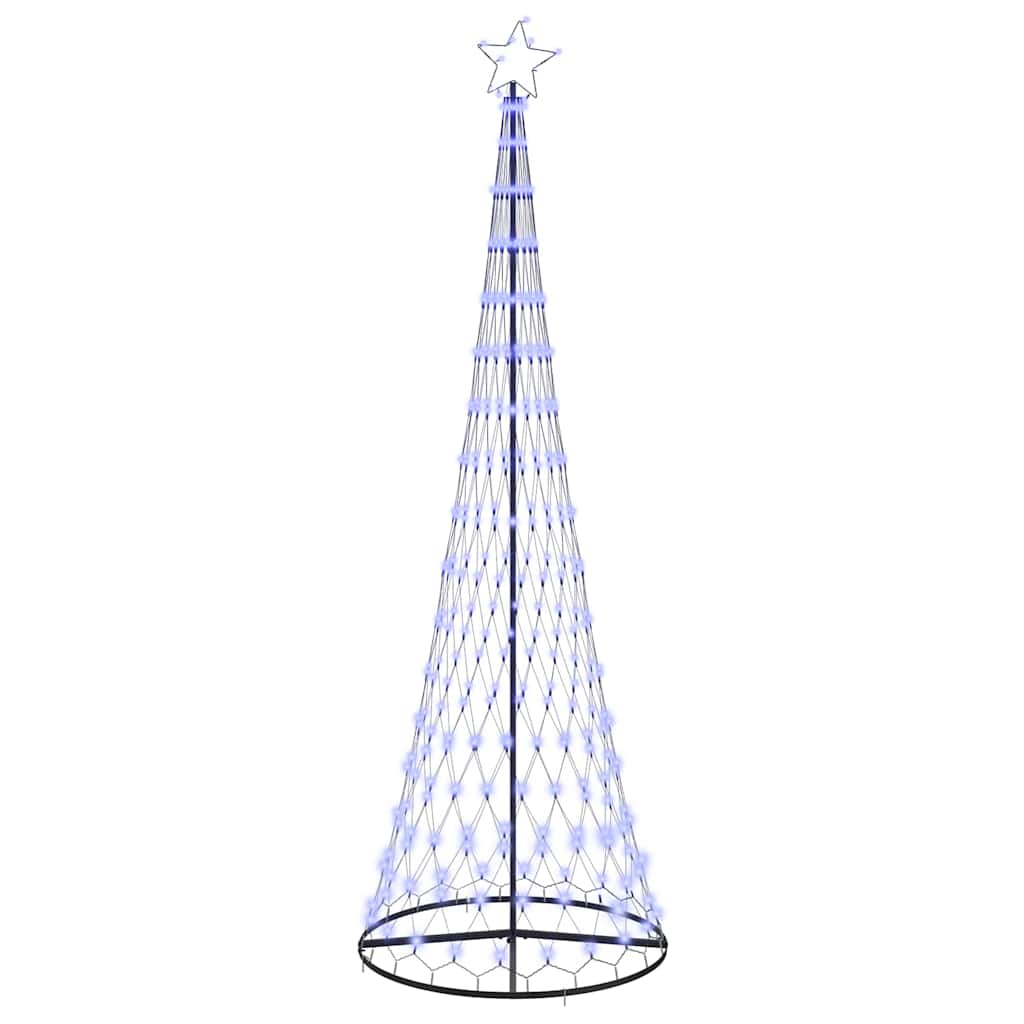 VidaXL Sapin de Noël LED avec 355 LED avec métal bleu standard 184,5 cm