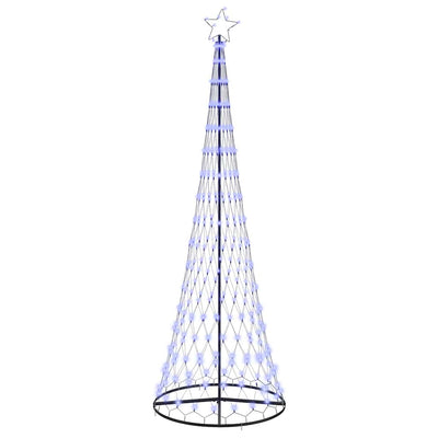 VidaXL Sapin de Noël LED avec 355 LED avec métal bleu standard 184,5 cm