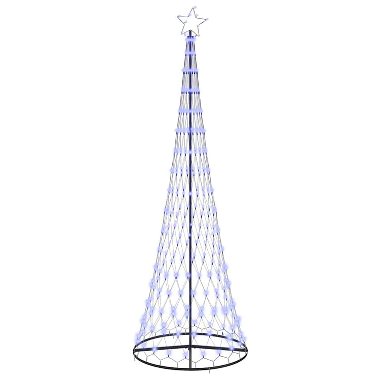 VidaXL Sapin de Noël LED avec 355 LED avec métal bleu standard 184,5 cm