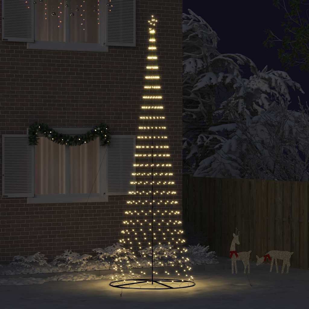 VidaXL Sapin de Noël LED avec 555 LED avec blanc chaud standard 500 cm en métal