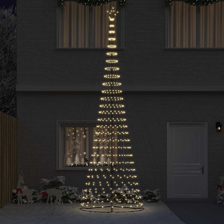 VidaXL Sapin de Noël LED avec 555 LED avec blanc chaud standard 500 cm en métal