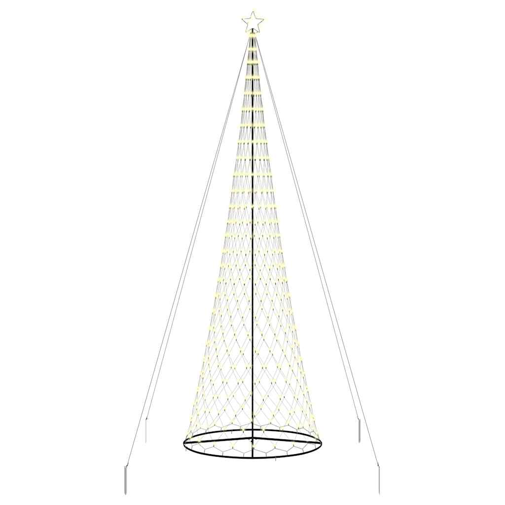 VidaXL Sapin de Noël LED avec 555 LED avec blanc chaud standard 500 cm en métal