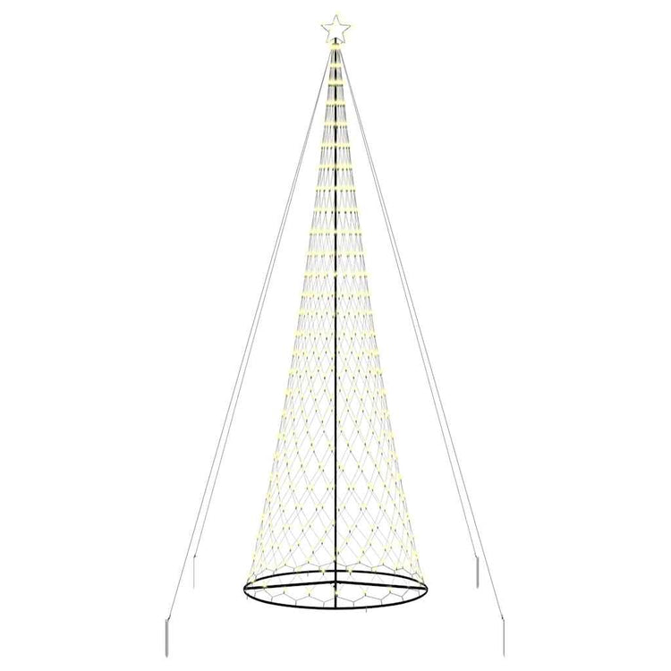 VidaXL Sapin de Noël LED avec 555 LED avec blanc chaud standard 500 cm en métal