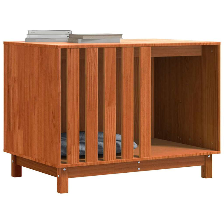 Vidaxxl niche pour chien marron 90 x 60 x 67 cm bois de pin massif