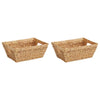 Vidaxl paniers de rangement 2 pcs naturel 38 x 28 x 15 cm jacinthe d'eau
