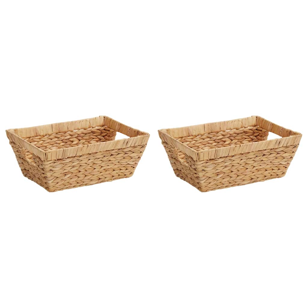 Vidaxl paniers de rangement 2 pcs naturel 38 x 28 x 15 cm jacinthe d'eau