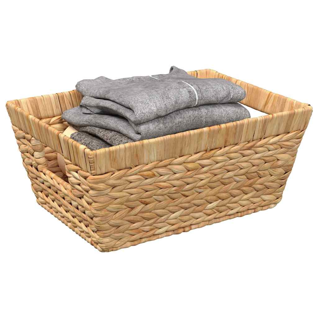 Vidaxl paniers de rangement 2 pcs naturel 38 x 28 x 15 cm jacinthe d'eau