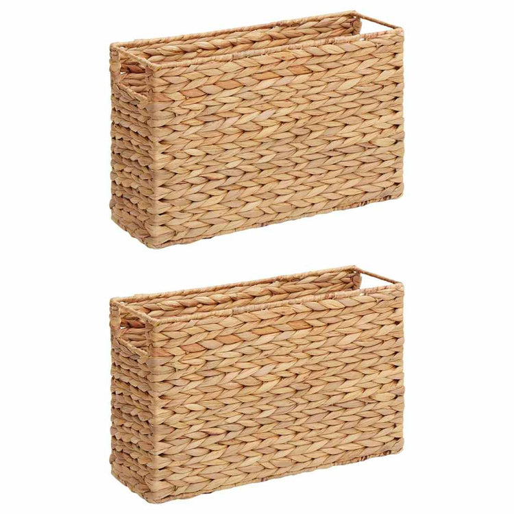 Vidaxl paniers à magazines 2 pcs naturel 39 x 14 x 25 cm jacinthe d'eau
