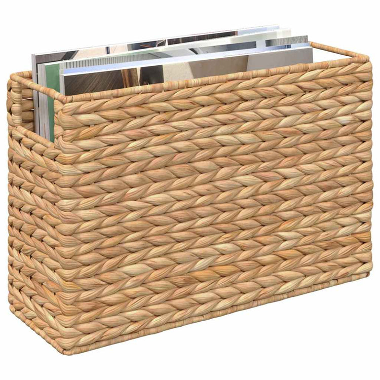 Vidaxl paniers à magazines 2 pcs naturel 39 x 14 x 25 cm jacinthe d'eau