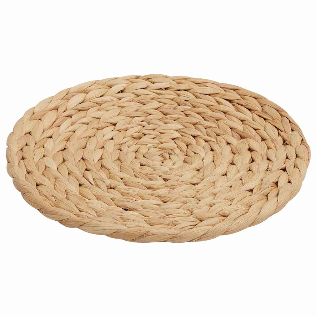 Vidaxxl set de table rond tissé 10 pcs naturel ø 30 cm jacinthe d'eau