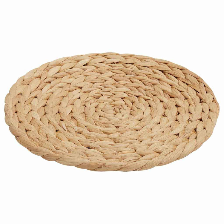 Vidaxxl set de table rond tissé 10 pcs naturel ø 30 cm jacinthe d'eau