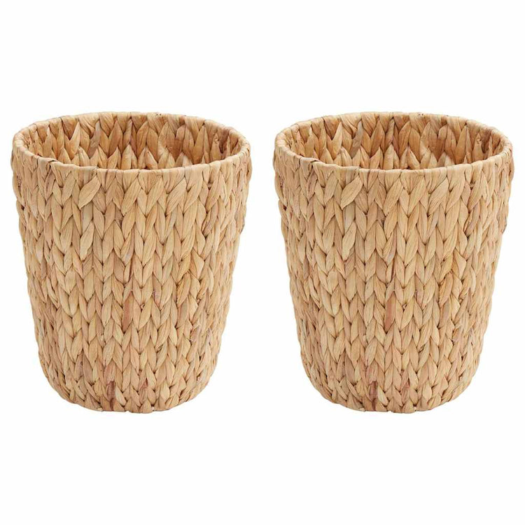 Vidaxl corbeilles à papier 2 pcs naturel 26 x 26 x 29 cm jacinthe d'eau