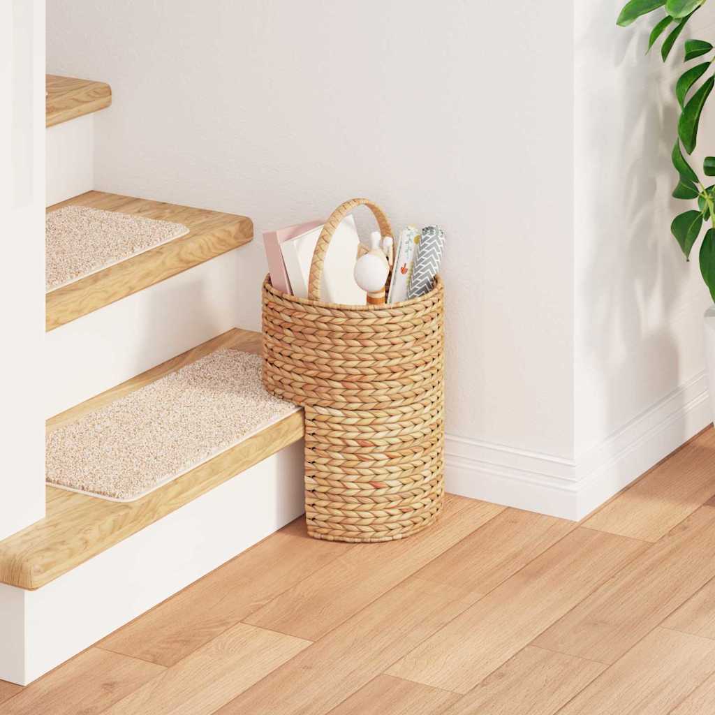 Vidaxl panier d'escalier naturel 28 x 26 x 47 cm jacinthe d'eau