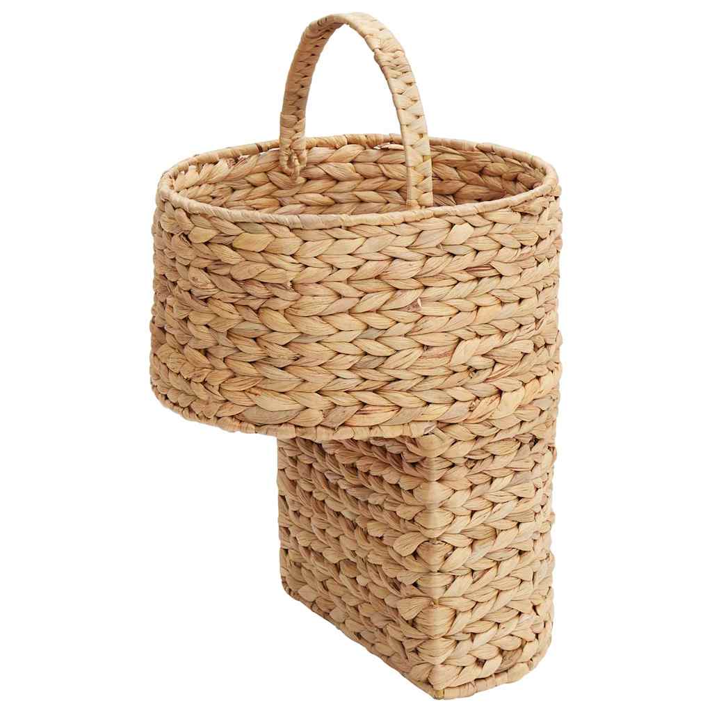 Vidaxl panier d'escalier naturel 28 x 26 x 47 cm jacinthe d'eau