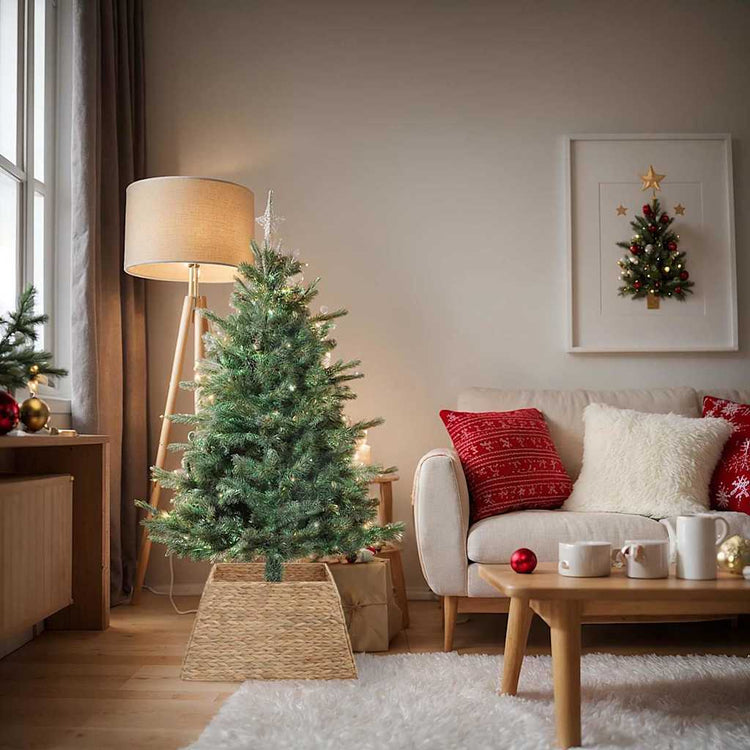 Vidaxx Collier de sapin de Noël marron 70 x 70 x 28 cm jacinthe d'eau