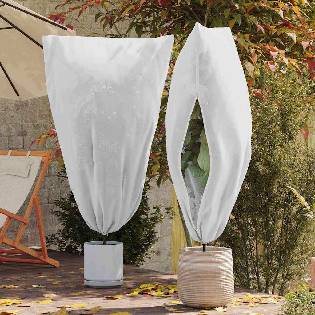 VidaXL housses en polaire pour plantes antigel 5 pièces blanc 1,55 x 1 m