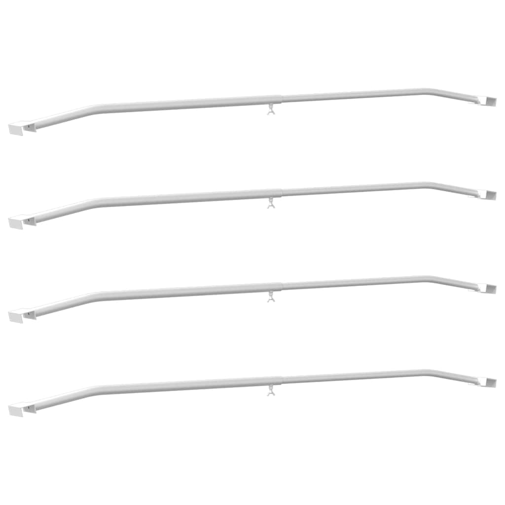 Vidaxx fixation de bâche pour remorques 4 pcs argent 100-145 cm
