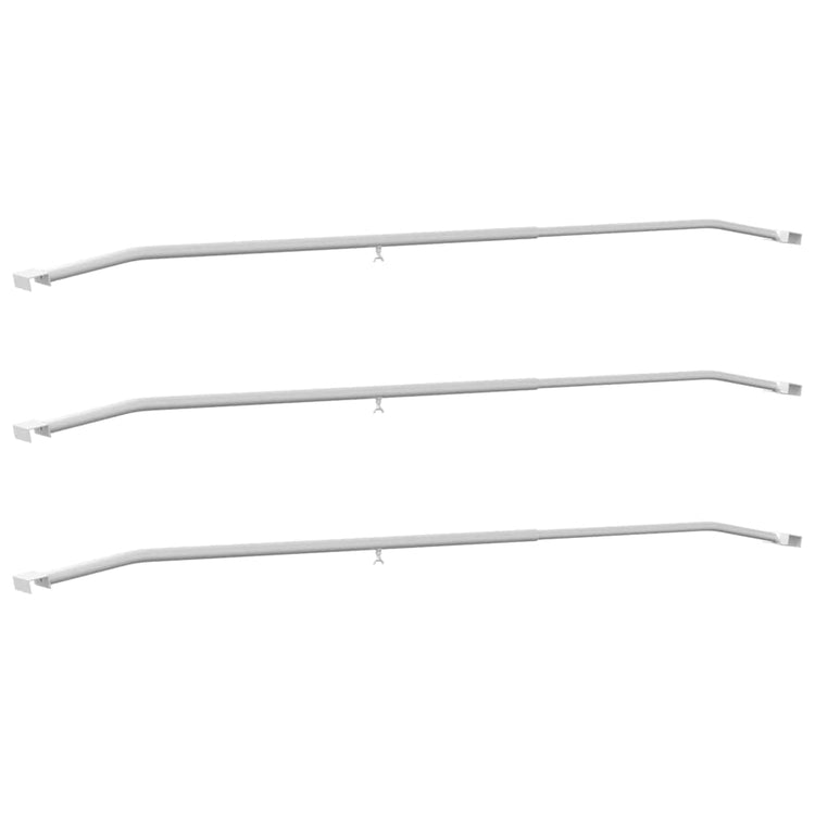 Vidaxx fixation de bâche pour remorques 3 pcs argent 130-210 cm