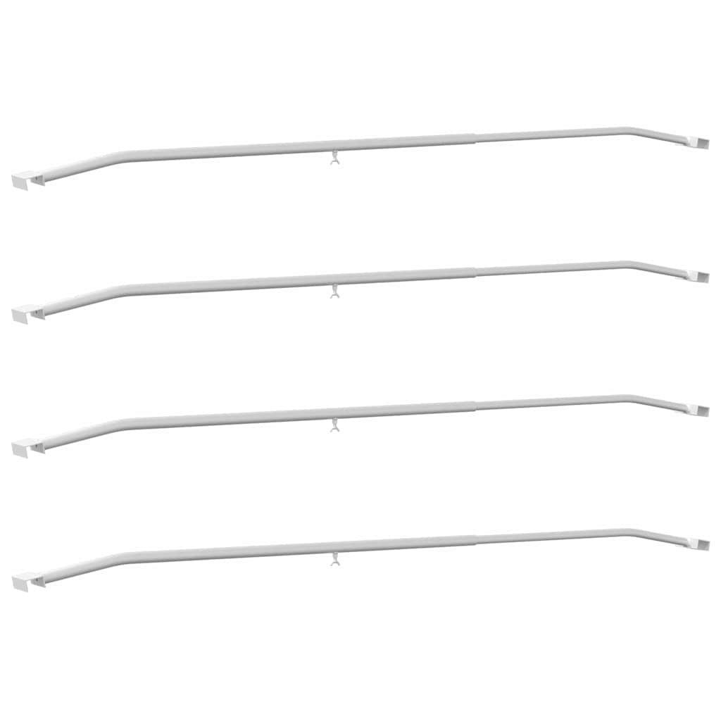 Vidaxx fixation de bâche pour remorques 4 pcs argent 130-210 cm