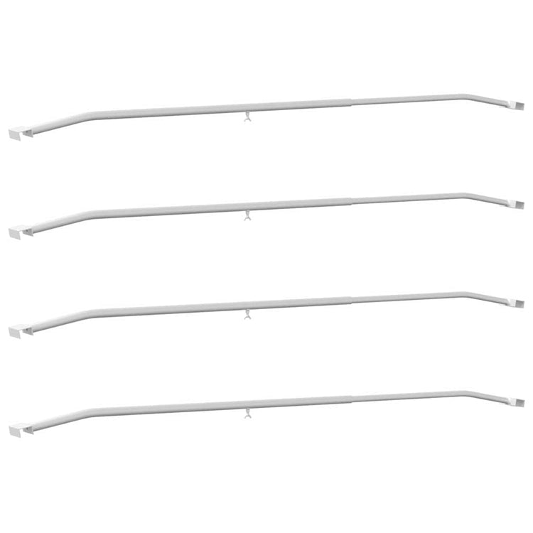 Vidaxx fixation de bâche pour remorques 4 pcs argent 130-210 cm