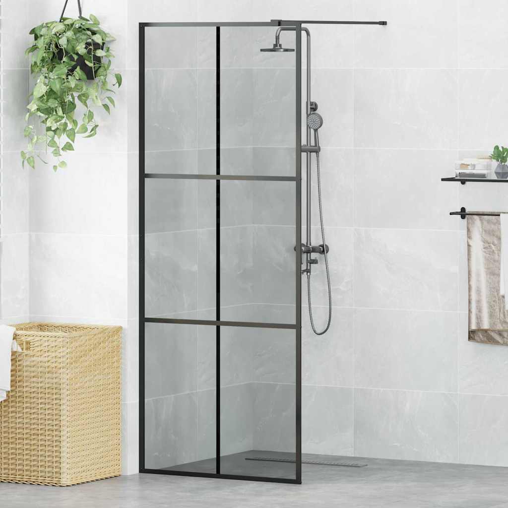 Vidaxx paroi de douche à l'italienne noir 80 x 195 cm verre trempé