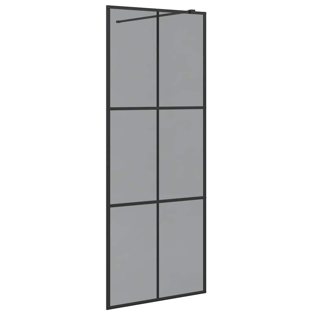 Vidaxx paroi de douche à l'italienne noir 80 x 195 cm verre trempé