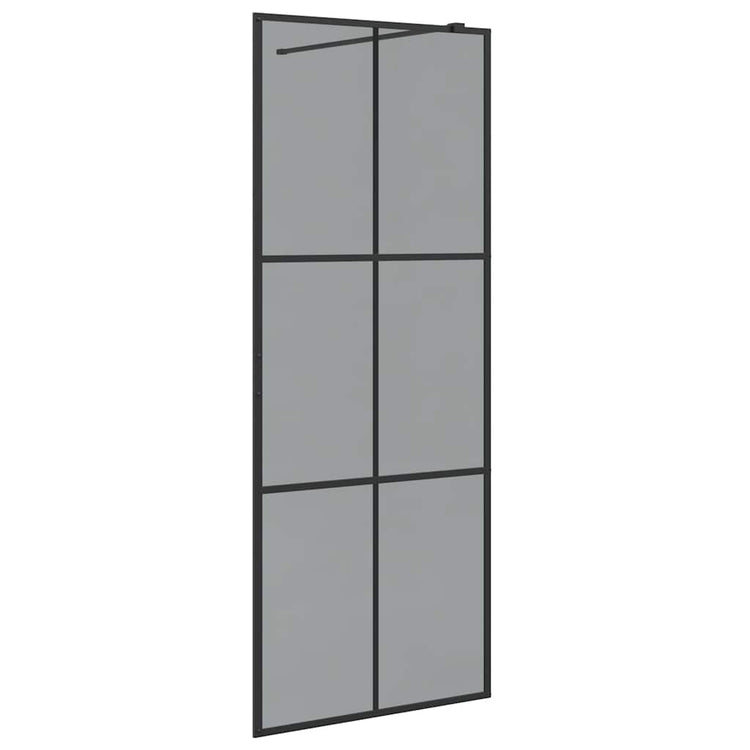 Vidaxx paroi de douche à l'italienne noir 80 x 195 cm verre trempé