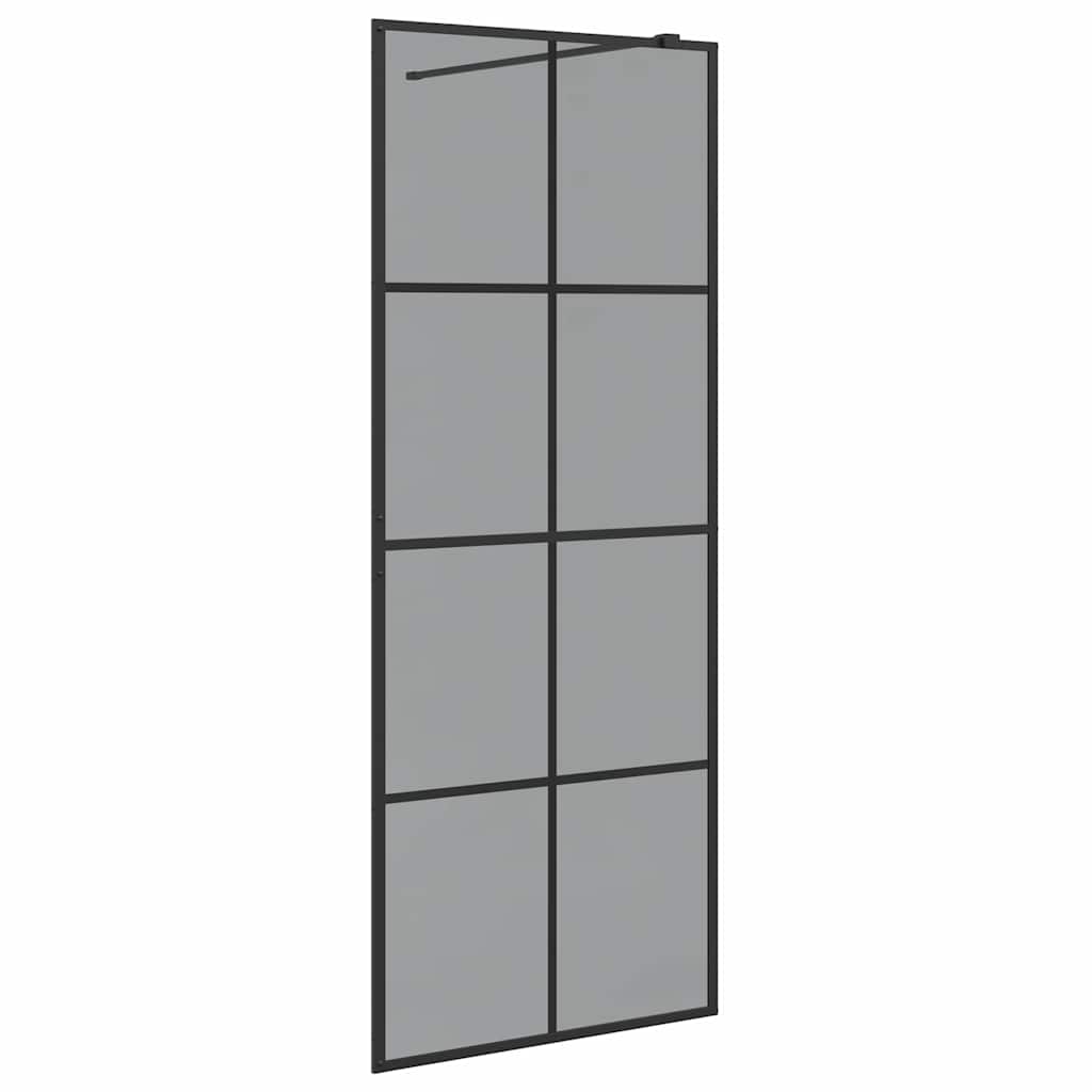 Vidaxx paroi de douche à l'italienne noir 80 x 195 cm verre trempé