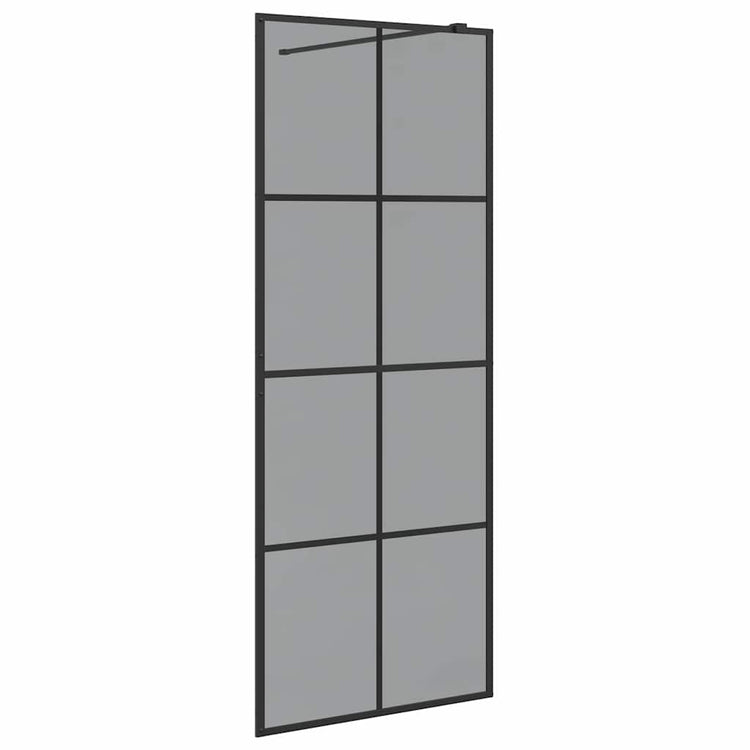 Vidaxx paroi de douche à l'italienne noir 80 x 195 cm verre trempé