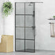 Vidaxx paroi de douche à l'italienne noir 90 x 195 cm verre trempé