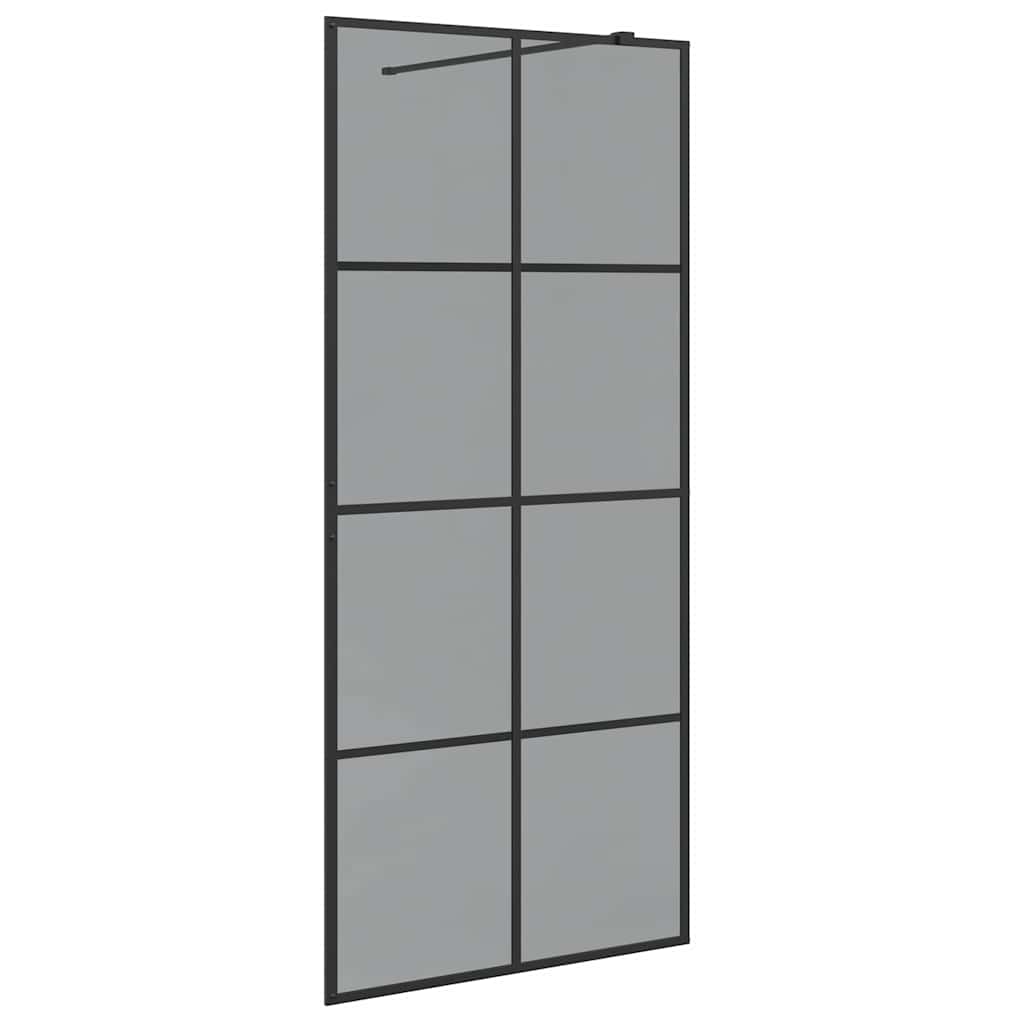 Vidaxx paroi de douche à l'italienne noir 90 x 195 cm verre trempé