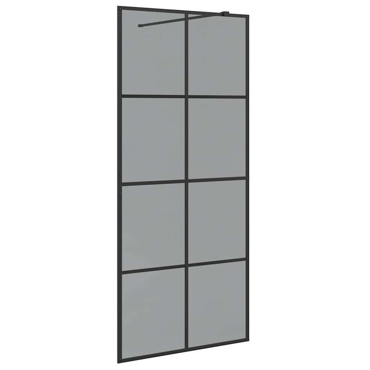 Vidaxx paroi de douche à l'italienne noir 90 x 195 cm verre trempé