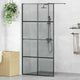 Vidaxx paroi de douche à l'italienne noir 100 x 195 cm verre trempé