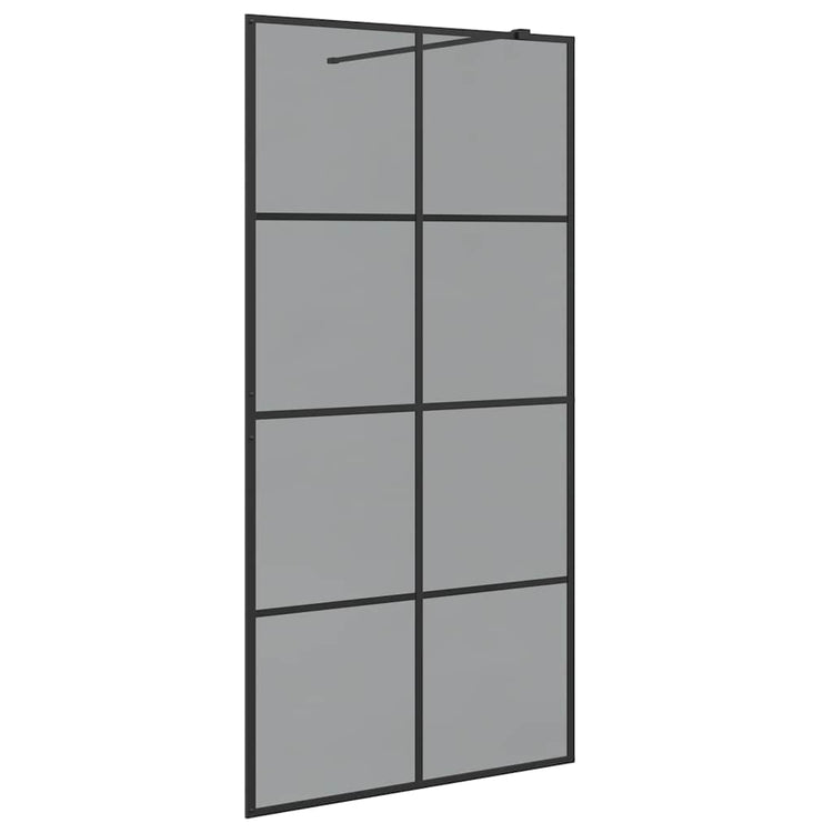 Vidaxx paroi de douche à l'italienne noir 100 x 195 cm verre trempé