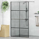 Vidaxx paroi de douche à l'italienne noir 115 x 195 cm verre trempé